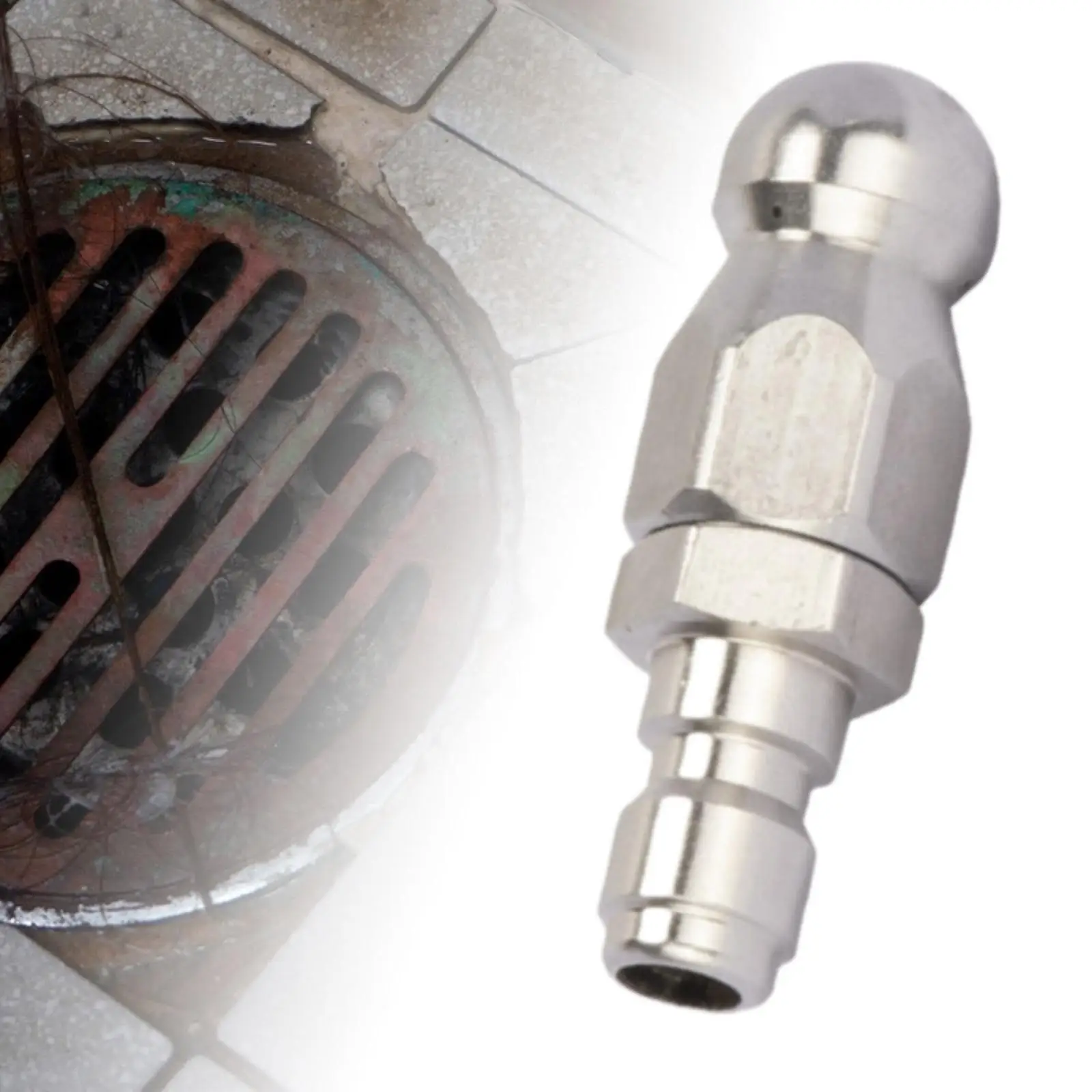 Pressure Washer Sewer Jet Nozzle Head Parts Stainless Steel Quick Connect for Unclogging Plumbing Pipes