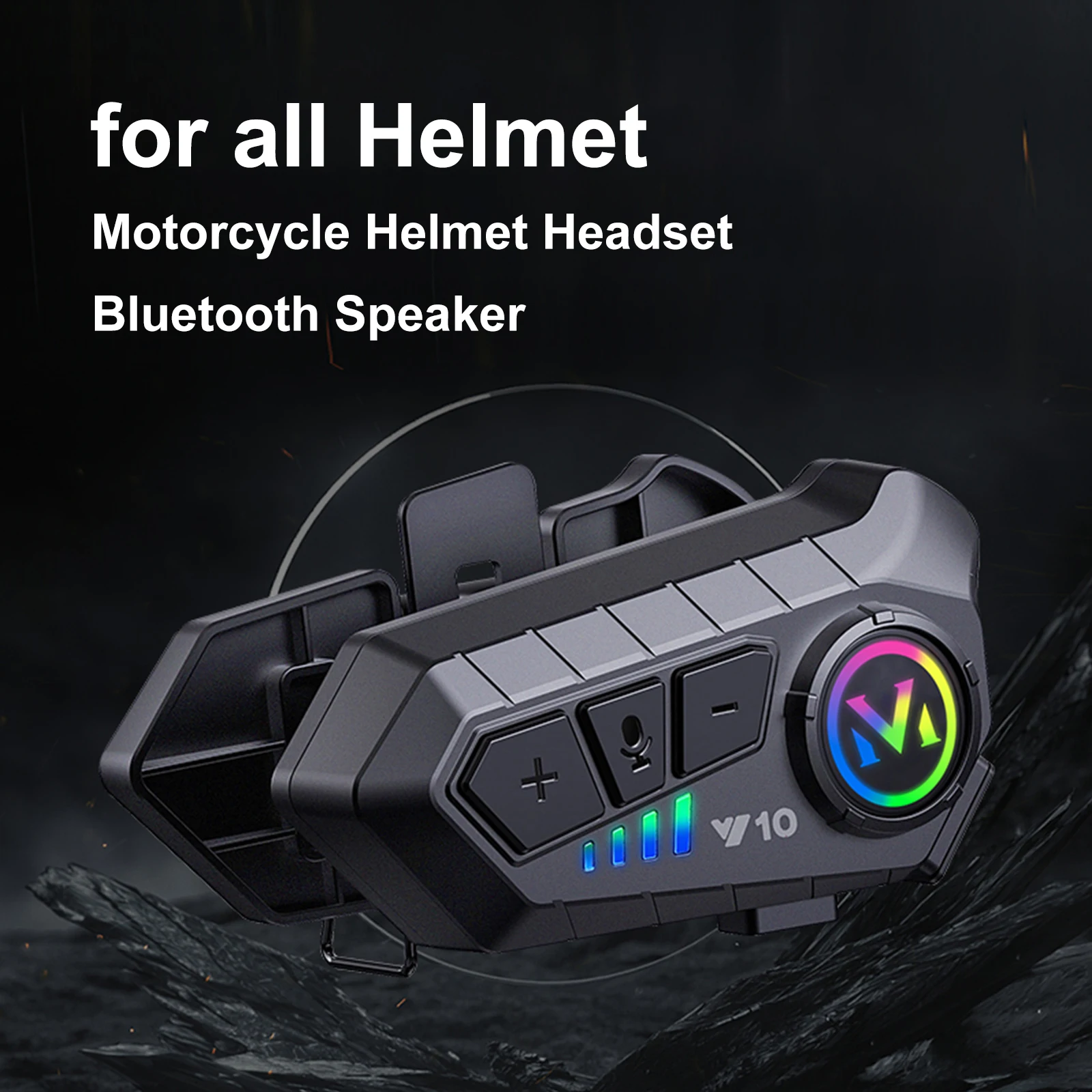 

Y10 Motorcycle Helmet Headset Bluetooth 1000mAh Bluetooth Speaker for Motorcycle Helmet Noise Reduction Stereo Waterproof