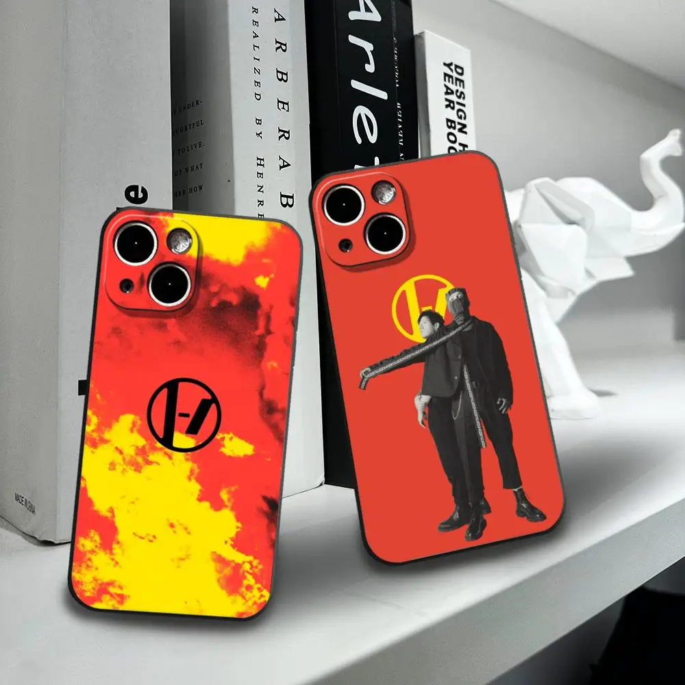 T-Twenty one pilots Phone Case FOR IPhone 15promax 14 11 12 Pro 15 16 Plus 13 Pro MAX XR XS Black Soft Covers