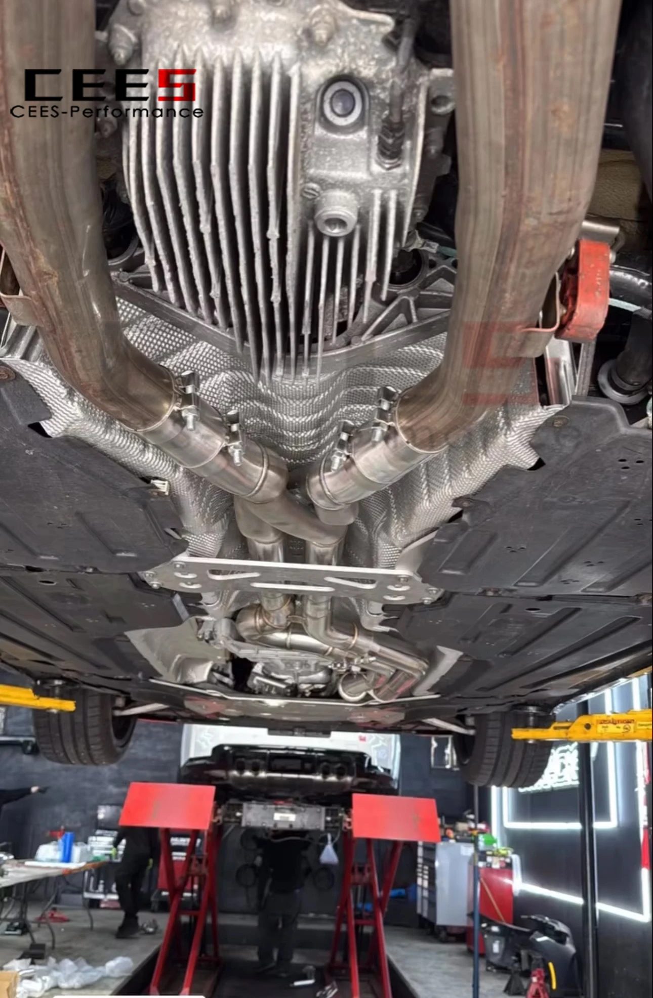 

Выхлопная система CEES Catback для BMW M3/M4 G80/G82 3.0T 2021-2026, гоночная, из нержавеющей стали, с равнодлинной средней трубой и Z-образными трубами