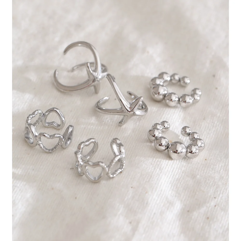 Yhpup Edelstahl Verstellbare Ohrknochen-Clip-Ohrringe Neuheiten Platinbeschichtet Beliebte Charmante Schicke Accessoires Großhandel – Detail 10