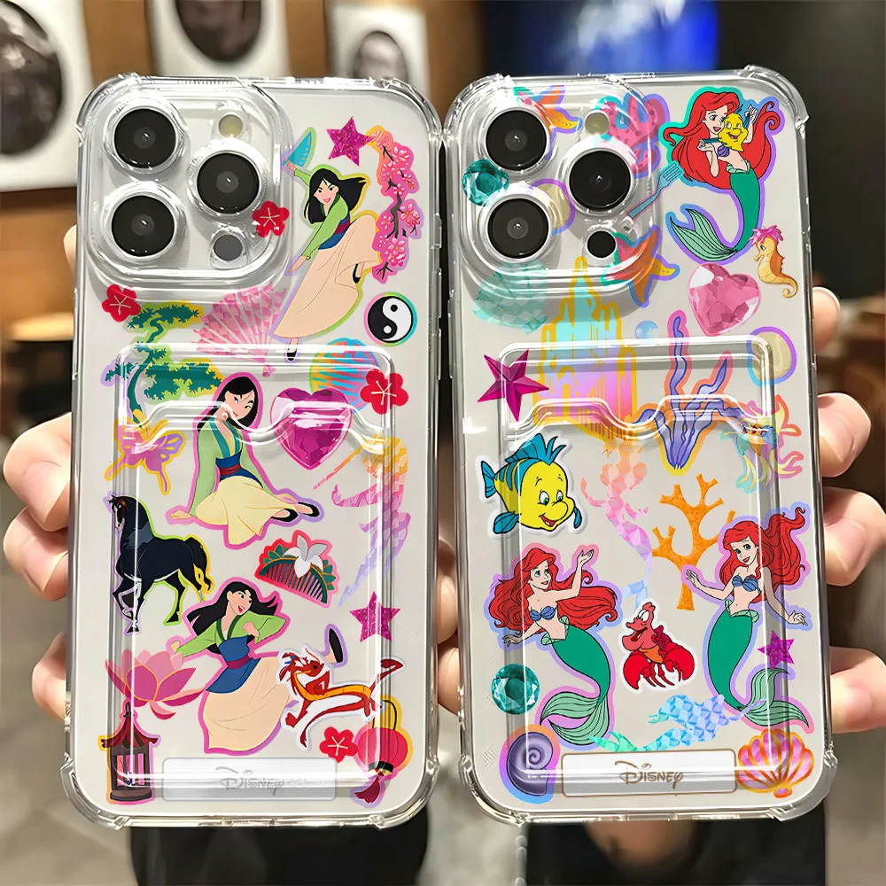 Cartoon Princess Cute New Card Hold Case For Samsung Galaxy A17 A07 A56 A36 A26 A55 A35 A24 A14 A54 A15 A25 A34 A23 4G 5G Cover