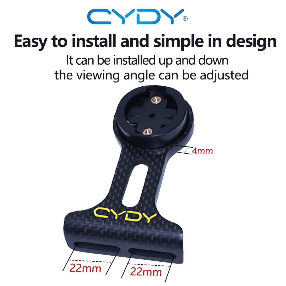 CYDY Carbonfaser 3K Fahrradcomputerhalterung für Garmin Bryton Wahoo Magene Xoss IGP Edge Rennrad Lenkerhalterung – Detail 3