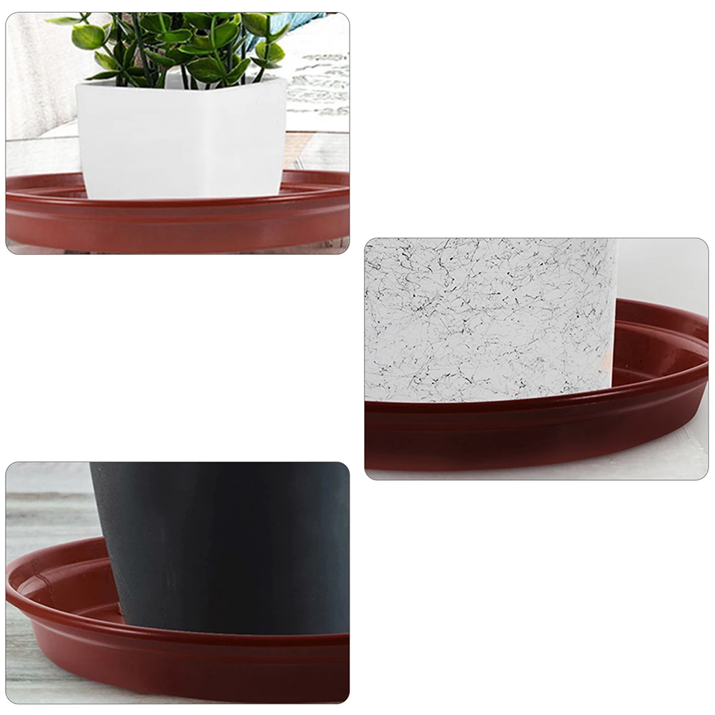 

12pcs Thickened Plant Pot Trays 180mm White Round Saucers Durable Resin PP Collect Excess Water Indoor Plants Bonsai Flowerpot