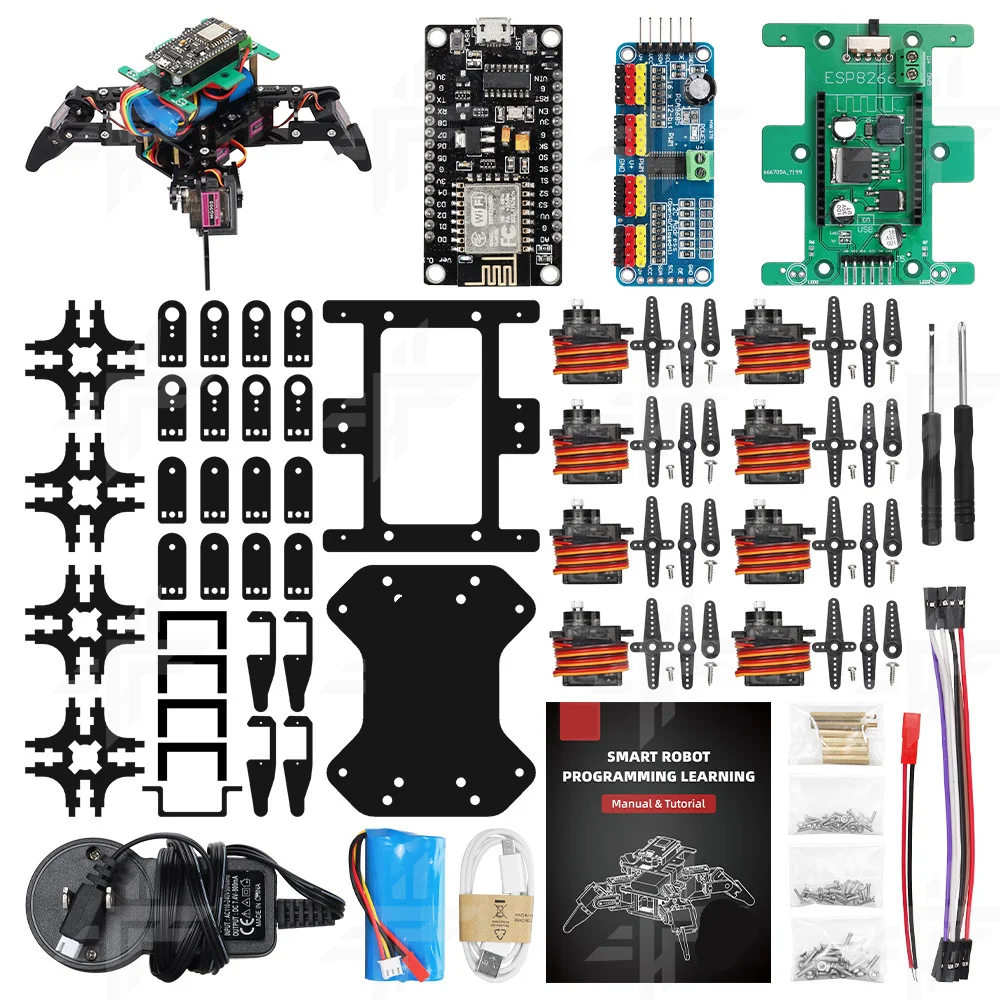 Spider robot kit Robot STEM Programming Education Acrylic DIY Assembly