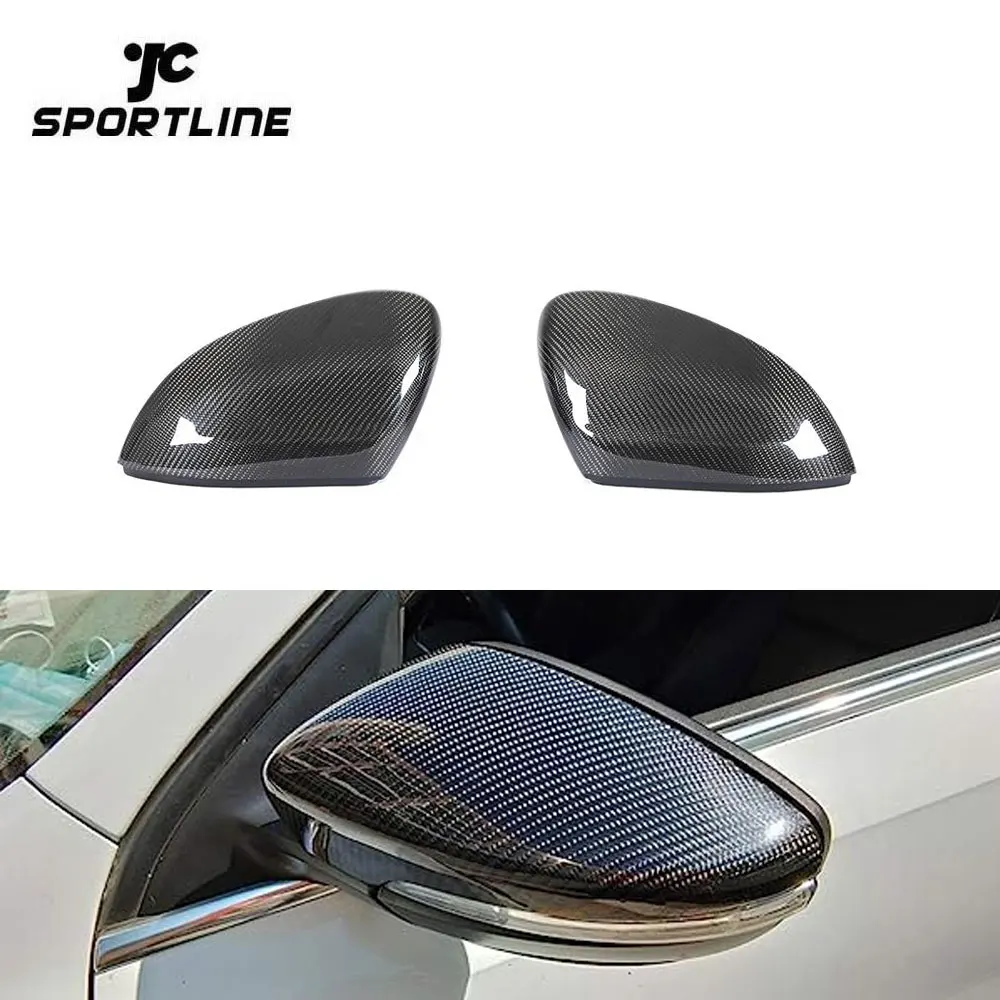 Replacement Style Carbon Fiber Rearview Wing Mirror Cover For VW Passat CC 2019