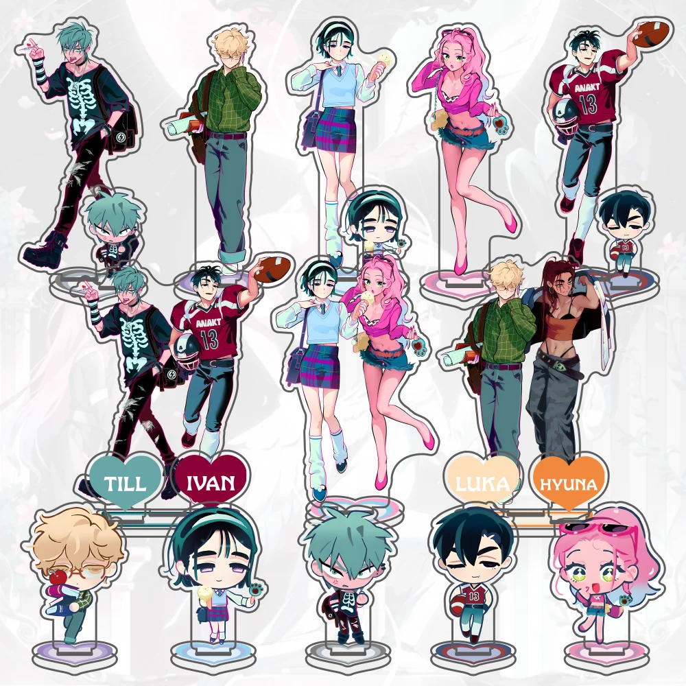 Anime ALIEN STAGE IVAN TILL LUKA SUA MIZI Prezent Zabawka Akrylowy Stojak Model Figurka Akcji Ozdoba Akcesoria Model Brelok na Biurko
