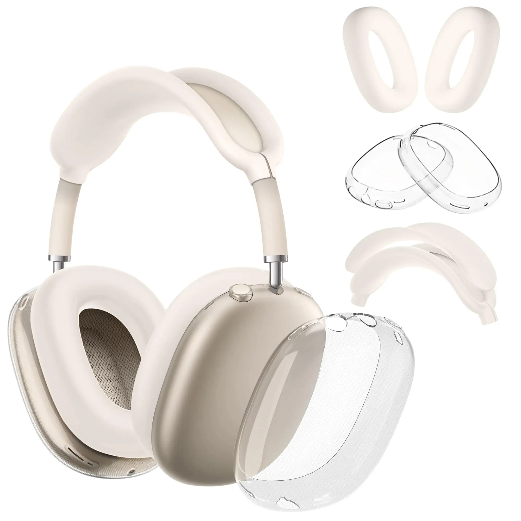 Etui na słuchawki AirPods Max 2/1, pokrowiec 【4 w 1】 Zestaw akcesoriów do słuchawek dla kobiet i mężczyzn, ochraniacz na słuchawki Apple AirPod Max