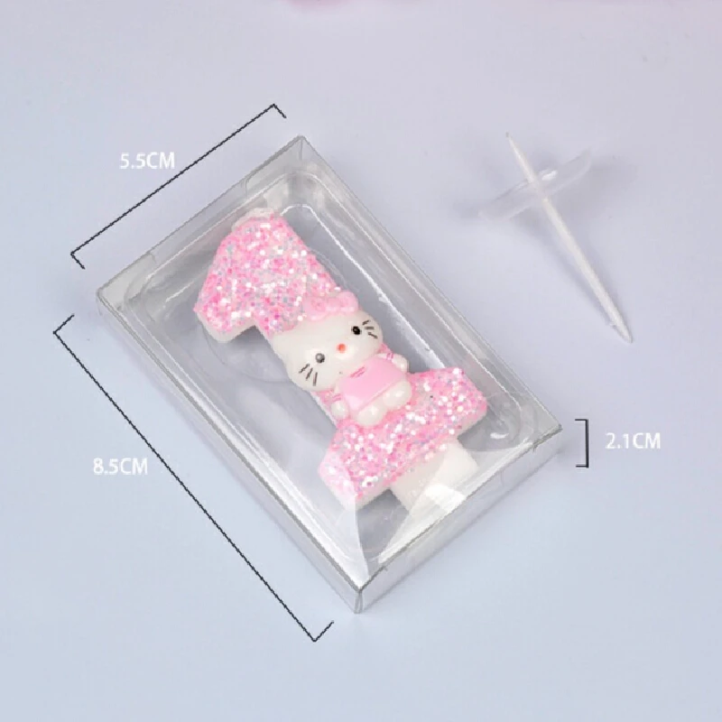 Sanrio Cute Hello Kitty Fun Digital Candles Creative Kawaii  Cartoon Pattern Party Decoration Supplies Birthday Cake Accessories