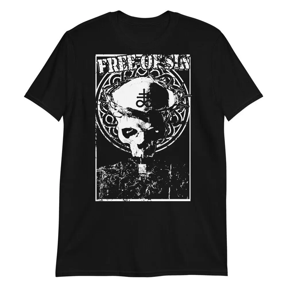 

Baphomet Occult Church of Free Will Thelema esoteric scull T Shirt