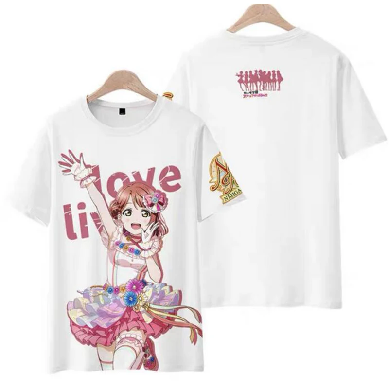 Anime Love Live! Nijigasaki High School Idol Club 3d T-shirt Men Women T Shirts Tops O-neck Short Sleeve Cute T-shirts Tee Shirt