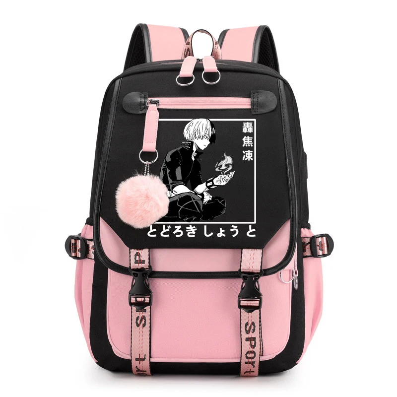 Anime Todoroki Shoto Print Bookbag Backpack Woman Daypack Teen Boy Girl Bags Laptop/Travel Bags