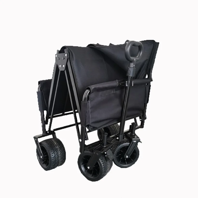 Carrito plegable para acampar al aire libre, carrito de picnic, varilla de remolque para acampar