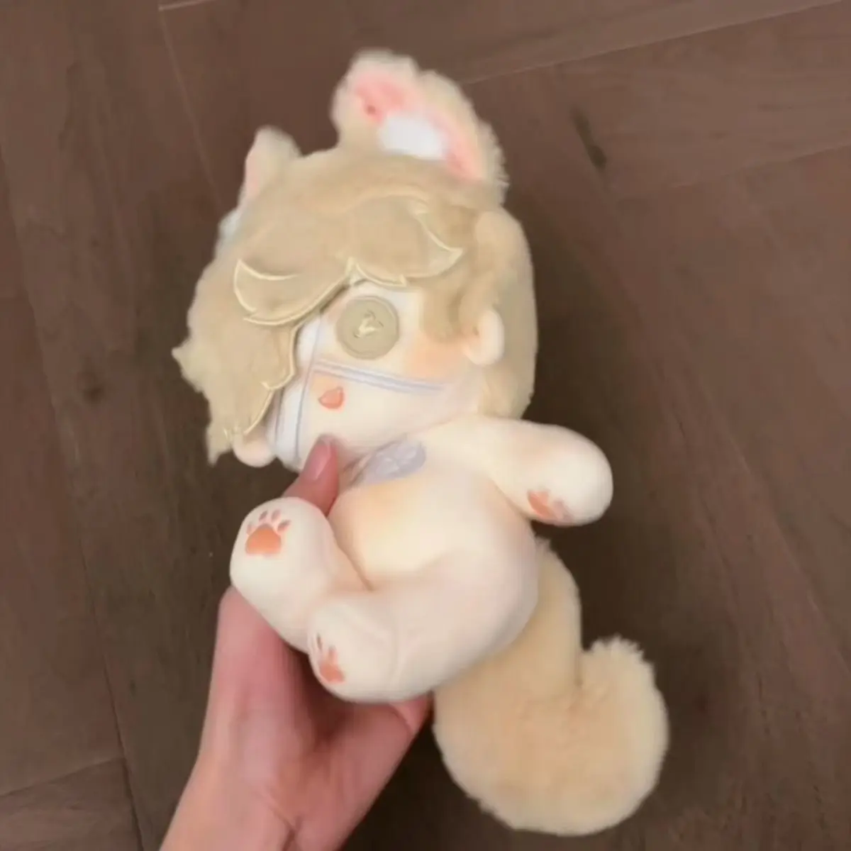 20cm tożsamość V Florian Fire Investigator pluszowa bawełniana lalka Anime sukienka Cosplay Up wypchana figurka z ogonem urocza kolekcja prezent
