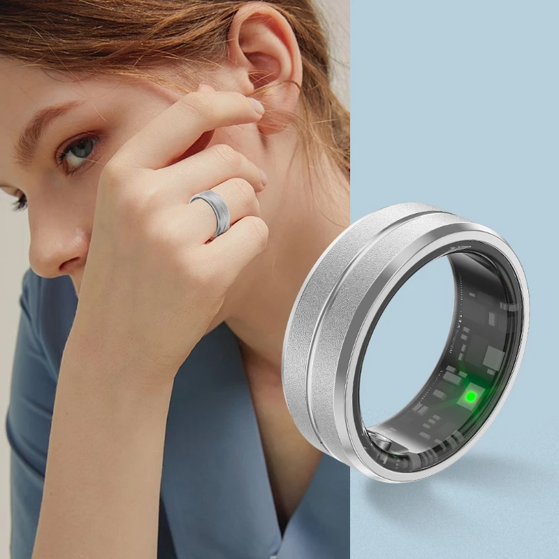 Anillo inteligente impermeable con Bluetooth, dispositivo multifuncional con control de la salud, el sueño, el oxígeno en sangre y el ritmo cardíaco, fotografía remota, deportes