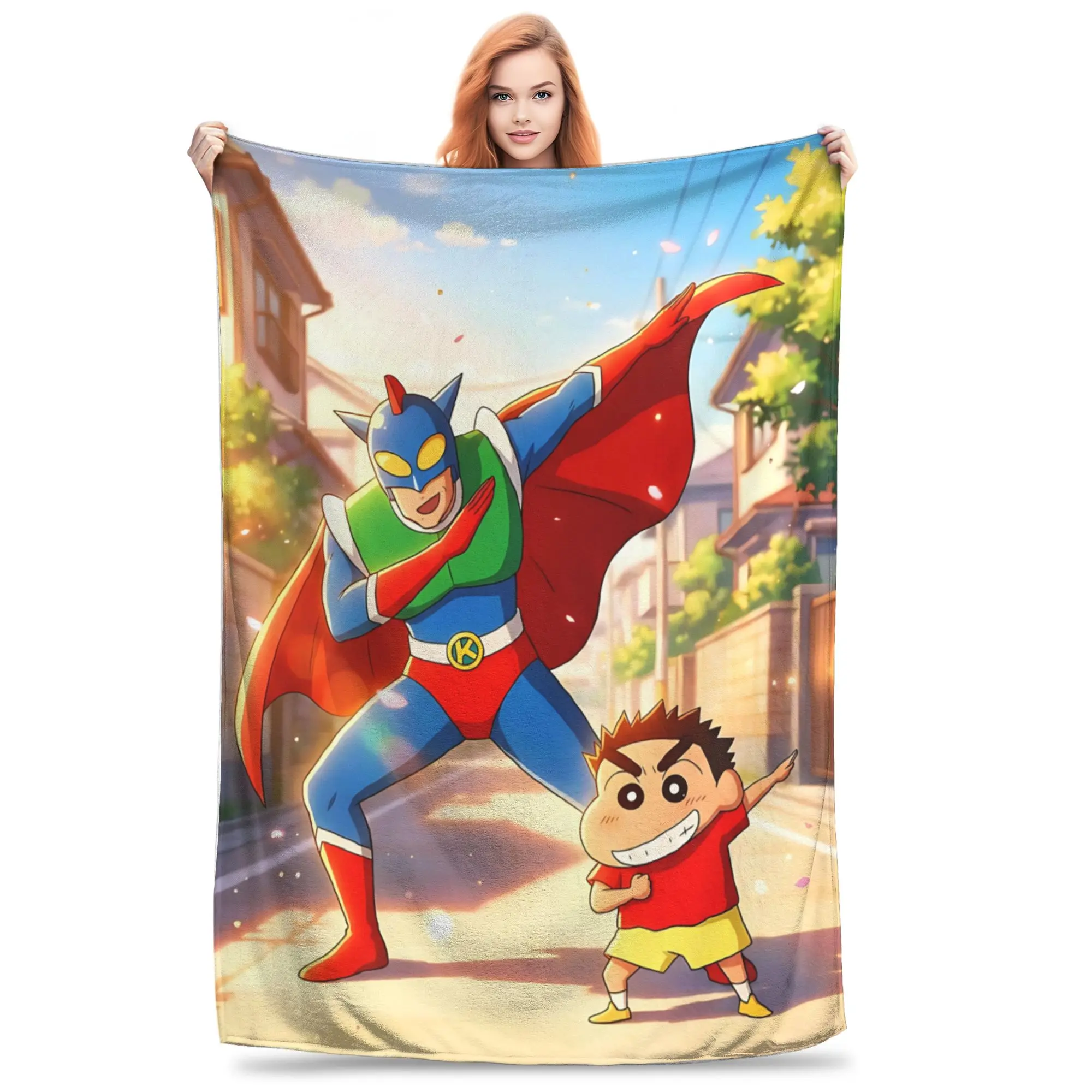 1PC Home Crayon Shin chan‌s  Blanket Throw Super Cosy Plush Living Room Sofa