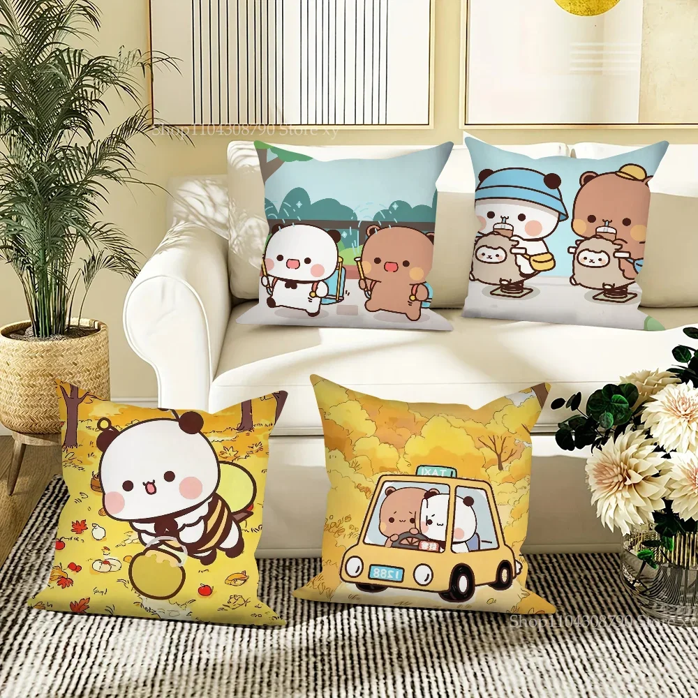

Cartoon One And Two Cloth Animation Pillow Case Square Pillow Bedroom Sofa Leisure Comfort Car Living Room Home Decoration 40X40