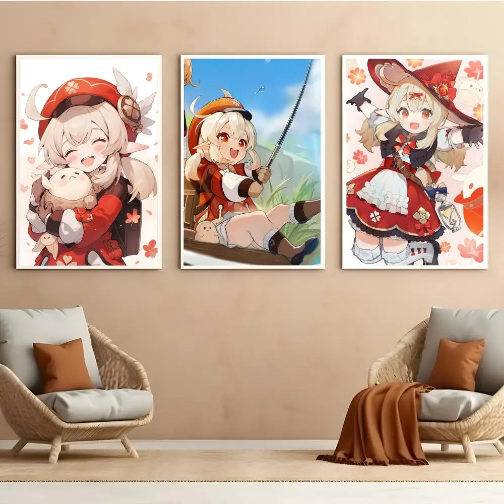 Genshin Impact Klee Poster Durable HD PVC Wall Art - Waterproof Soundproof For Home Office Bar