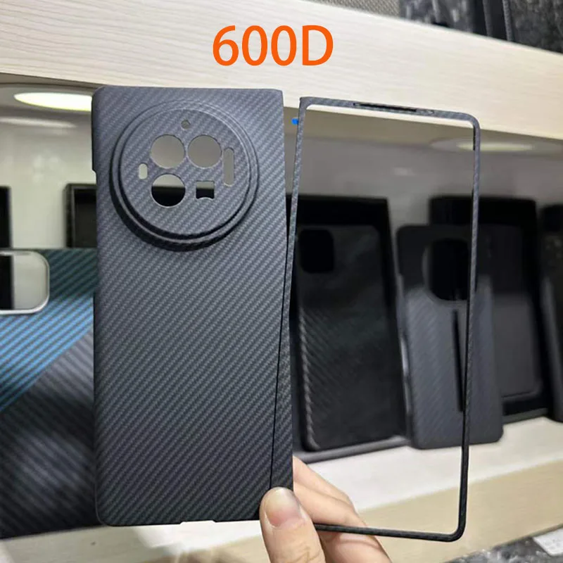 Case for VIVO X Fold 3 Pro & Fold3 Real Carbon Fiber Aramid Anti-explosion Mobile Phone Protective Cover Protection Shell