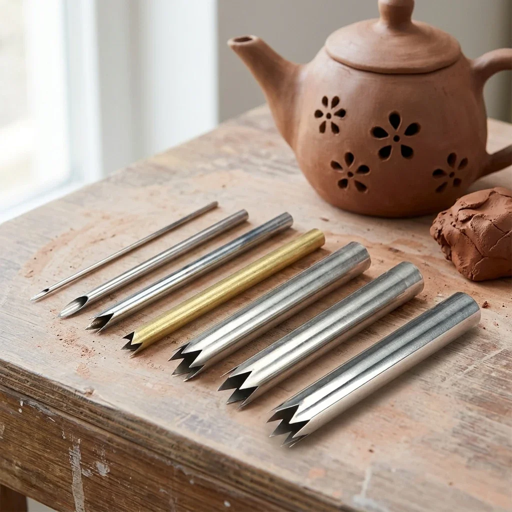 Stainless Steel Hole Saw for Pottery Making with Serrated Edge for Drilling and Hollowing