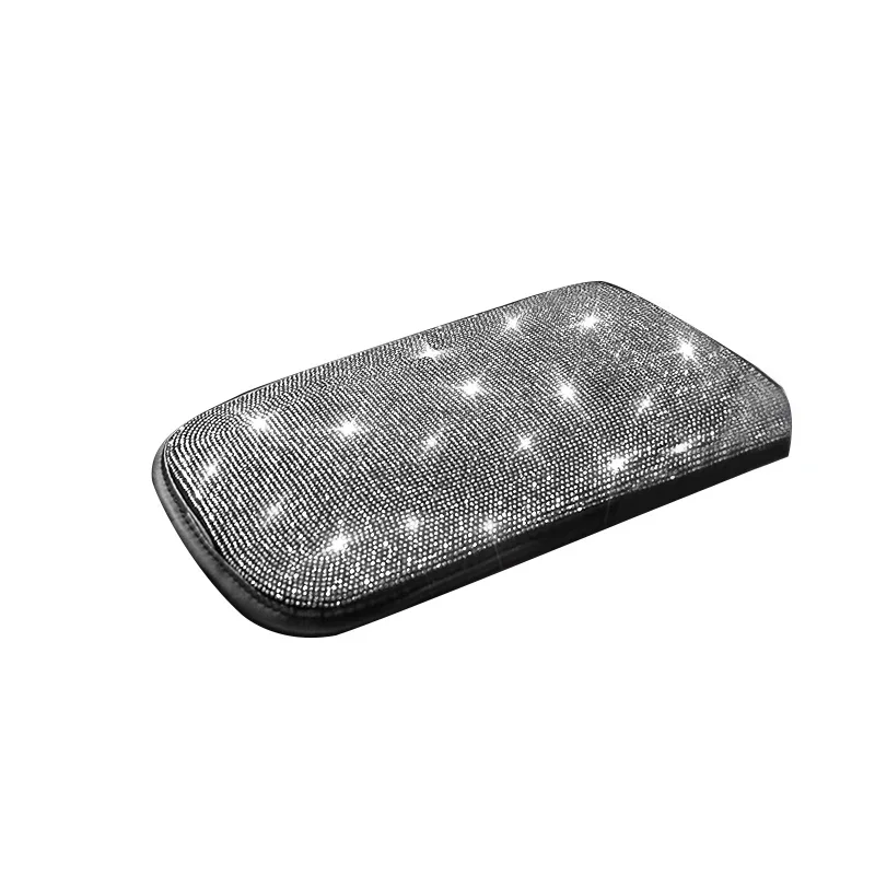 Bling Car Armrest Cover Auto Center Console Protective Cover Crystal Rhinestone Arm Rest Cushion Pad Car Accessories for Women - Image 6