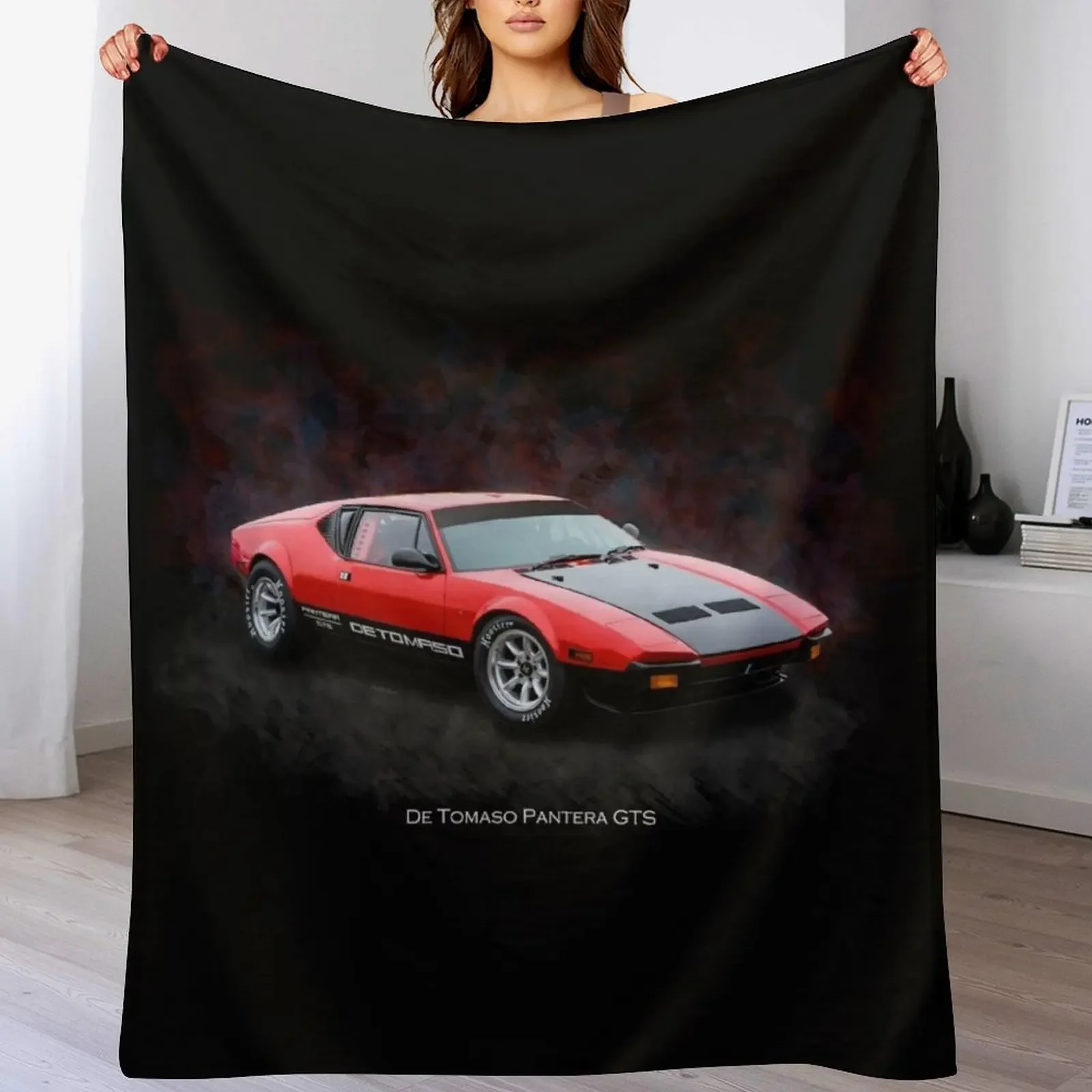 

1972 De Tomaso Pantera GTS Throw Blanket Cozy Sofa Blanket for TV Watching Napping