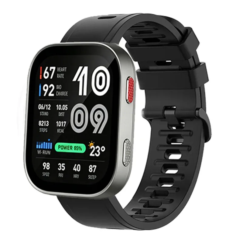 22mm 20mm Soft Silicone Strap for OPPO Watch X3 X2 S/Oneplus Watch 4 Lite 3 Breathable Bracelet Wristband for Amazfit Bip Max-6