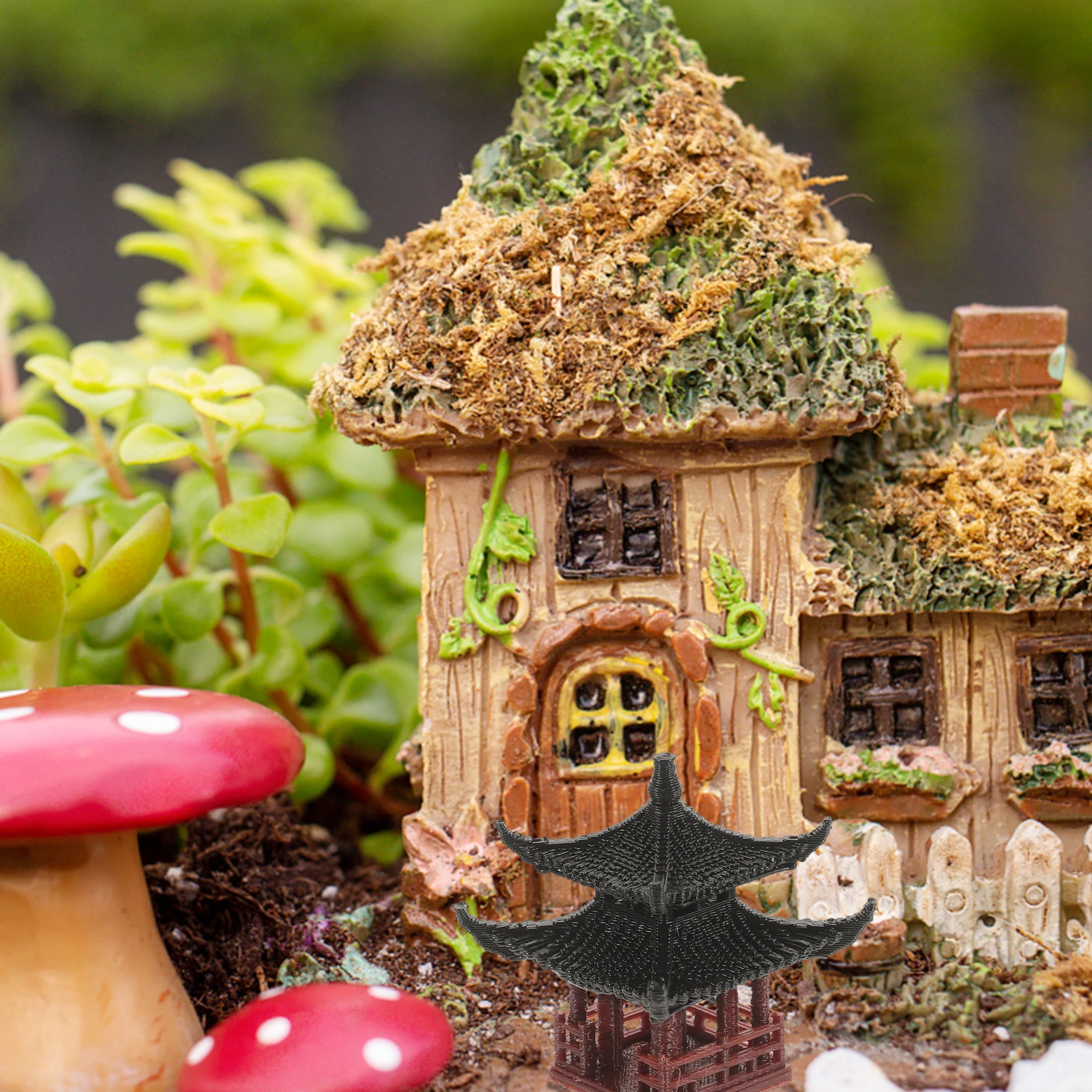 

Aquarium Pavilion Landscaping Ornament Garden Bonsai Decoration Miniature Zen Sand Table Decor Fish Tank Landscape Accessory