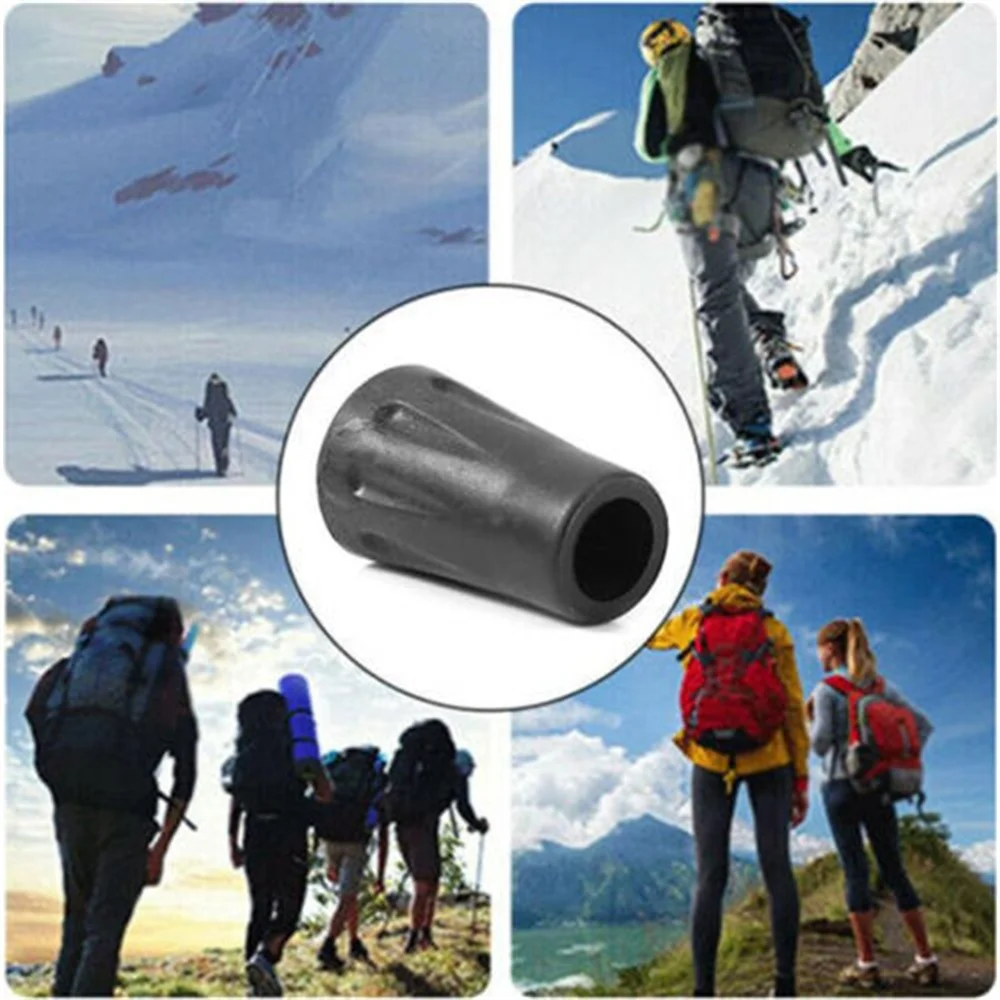 12pcs Replacement Reinforced Rubber Tip End Cap Hammer Trekking Pole Walking Hiking Stick Protector Cap Accessories Outdoor Camp