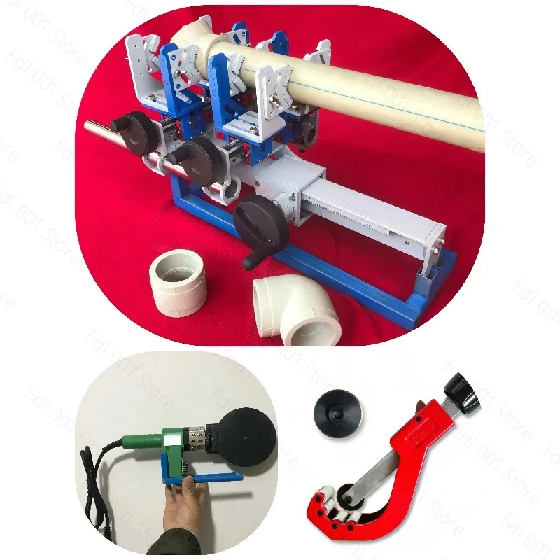 110mm Socket Fusion Welder for PPR PE PVDF Pipes - Portable Manual Butt Welding Machine Kit with JIG Tool 63mm to 110mm