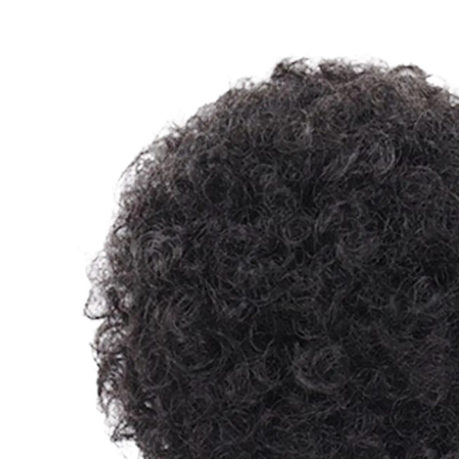 2x Afro Koczek Afro Puff Doczepiany Kucyk na Sznurku Modny Syntetyczny Miękki Kręcony Koczek Fryzura Updo na Bal Studniówkowy Wesele Imprezę