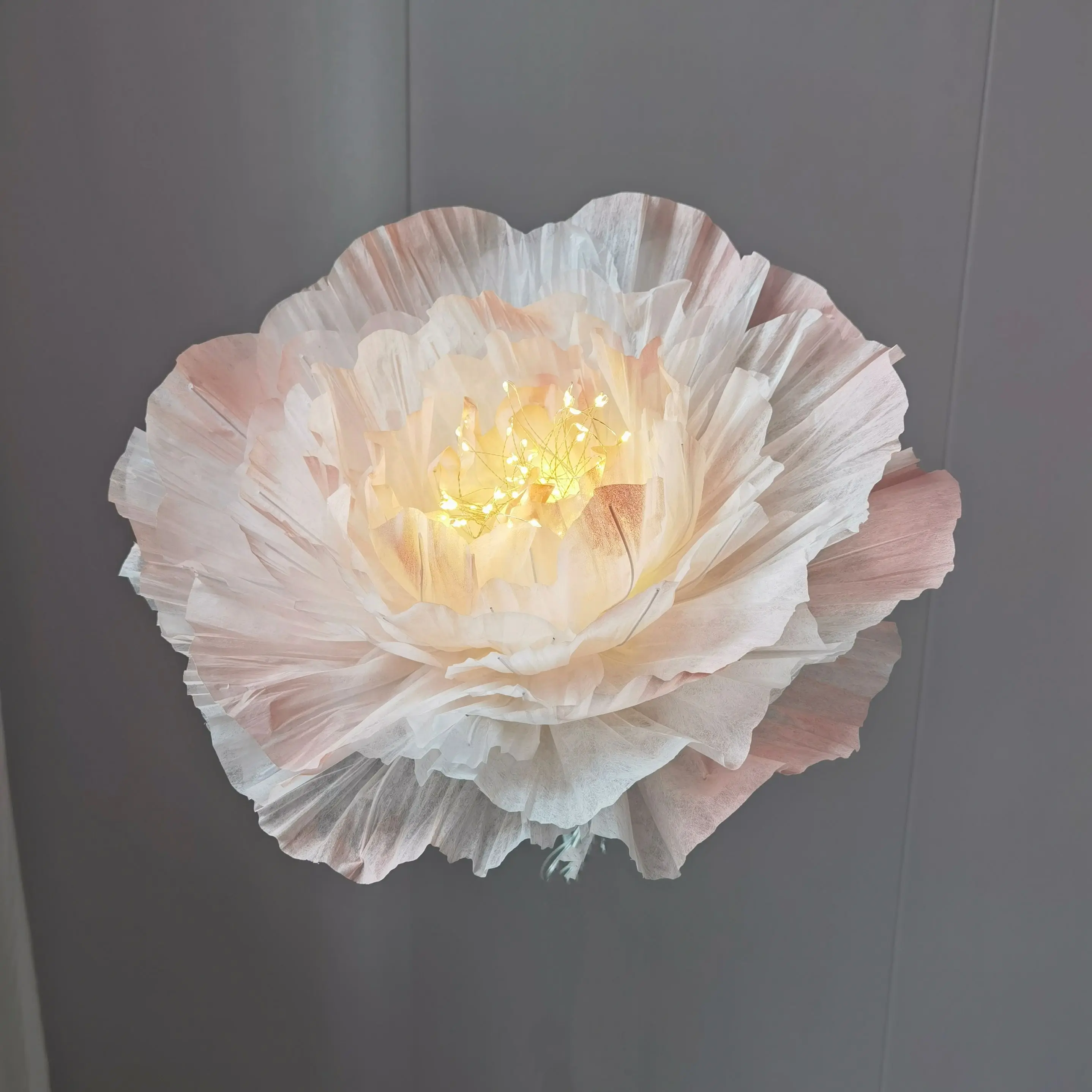 60cm Riesige Künstliche Pfingstrosen für Hochzeitsdekoration, Hintergrund, Seidenblumen, Kunstpfingstrosen für Partydekoration, Fensterdekoration – Detail 9
