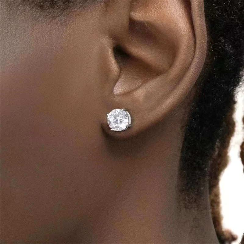 No Piercing Men Zircon Earrings Hip Hop Acrylic Crystal Cochlear Nails Ear Bone Clip For Women Simple Jewelry Fashion Accessorie