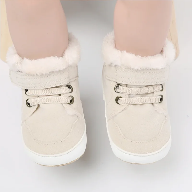 Rubber soled anti slip Toddler Waterproof Snow Boots with Faux Fur Lining and Anti-Slip Sole for Cold Weather Outdoor Activities