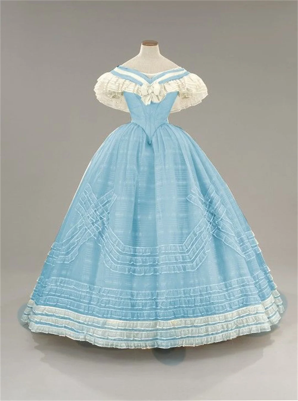 Light Blue Victorian Dress 1860s Civil War Southern Belle Wedding Dress Vintage Princess Costume Evening Prom Dress Ball Gown