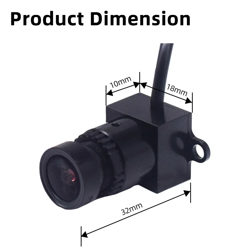 PEGATAH 2MP Mini AHD Camera Black Light Full Color Night Vision Low-Lux Coaxial Wired DVR Security Surveillance Camera