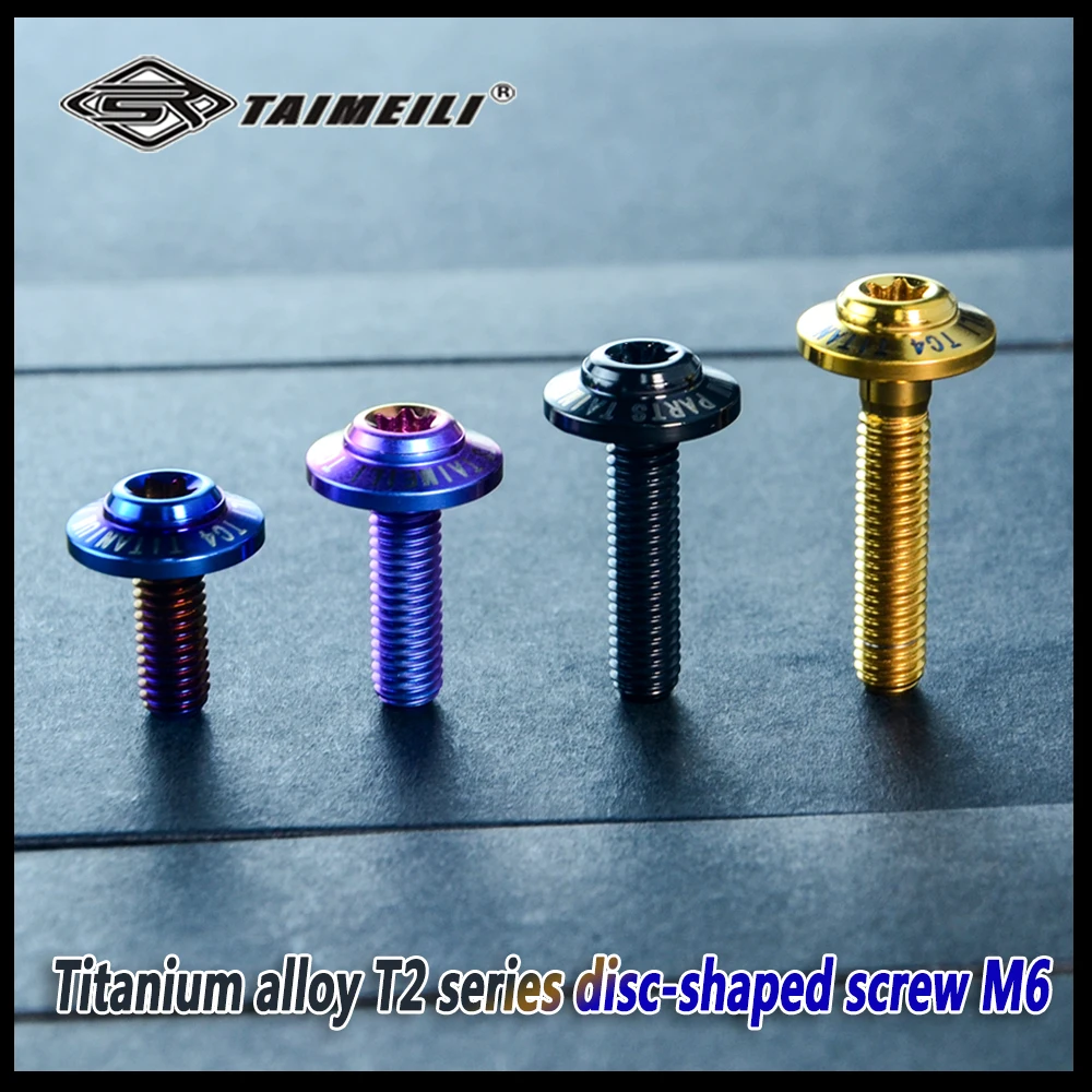 TAIMEILI TC4 Titanium Alloy T2 Series Head plum blossom Torx Screws M6x10mm-50mm Motorcycle modified 1/4/8/10Pcs