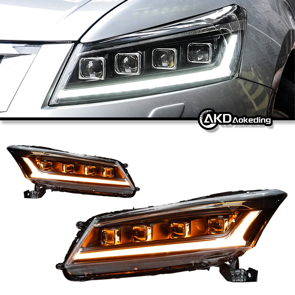 Auto Parts For Honda Accord G8 Headlights 2008-2013 latest Styling LED Daytime Lights Dual Projector Car Accesorios Modified