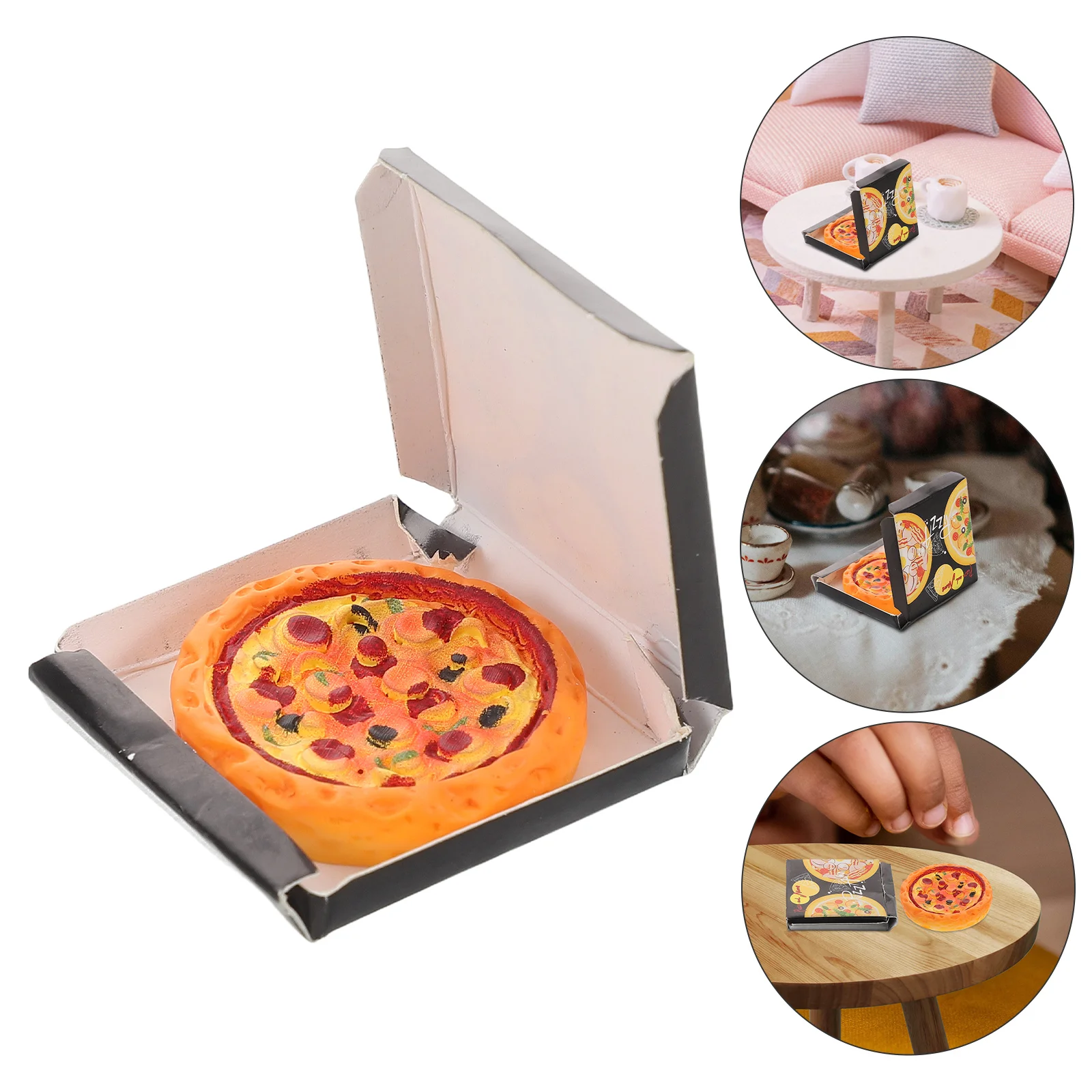 Dollhouse Pizza Accessories Food Model Scenery Props Models Mini for Fast Miniature Decorations
