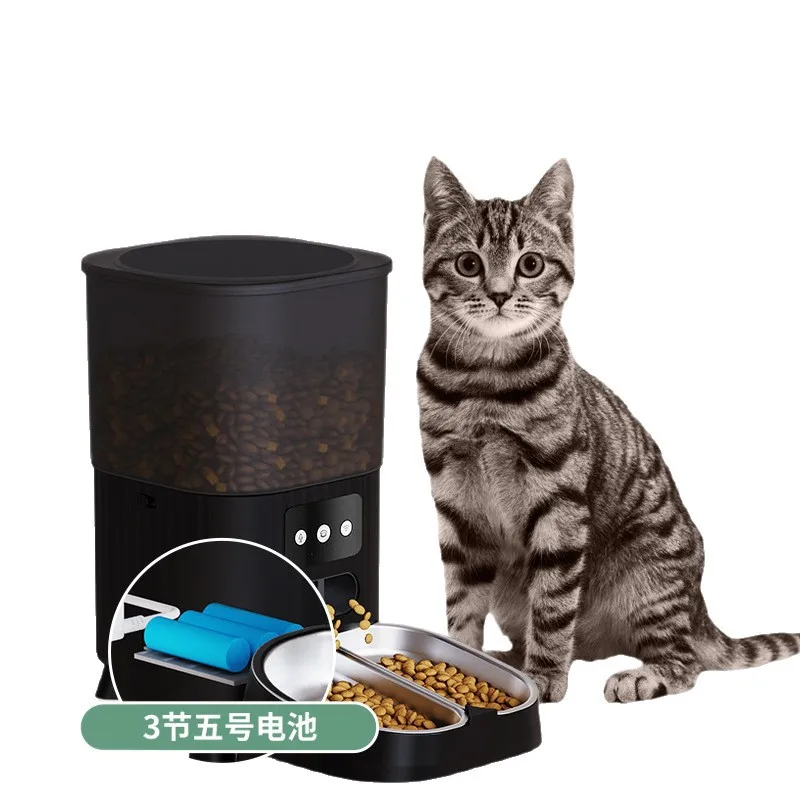 Comedero automático WiFi doble cuenco temporizado para gatos y perros - imagen 3