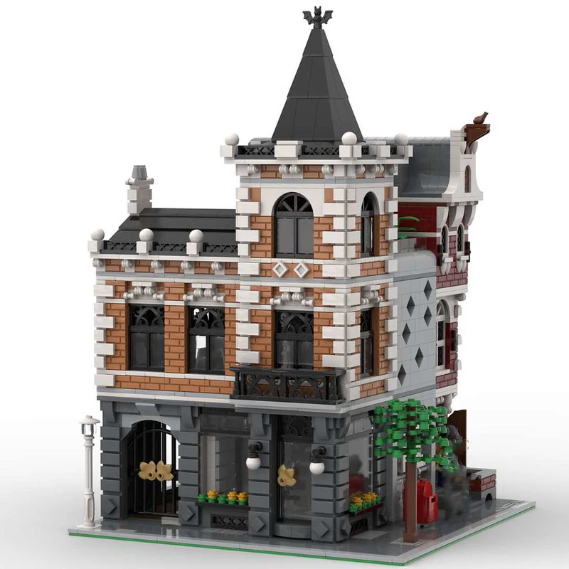 

Лидер продаж, Модульные строительные блоки серии уличный вид MOC, модель для строительства фирмы права, детские строительные блоки, обучающая игрушка, подарок