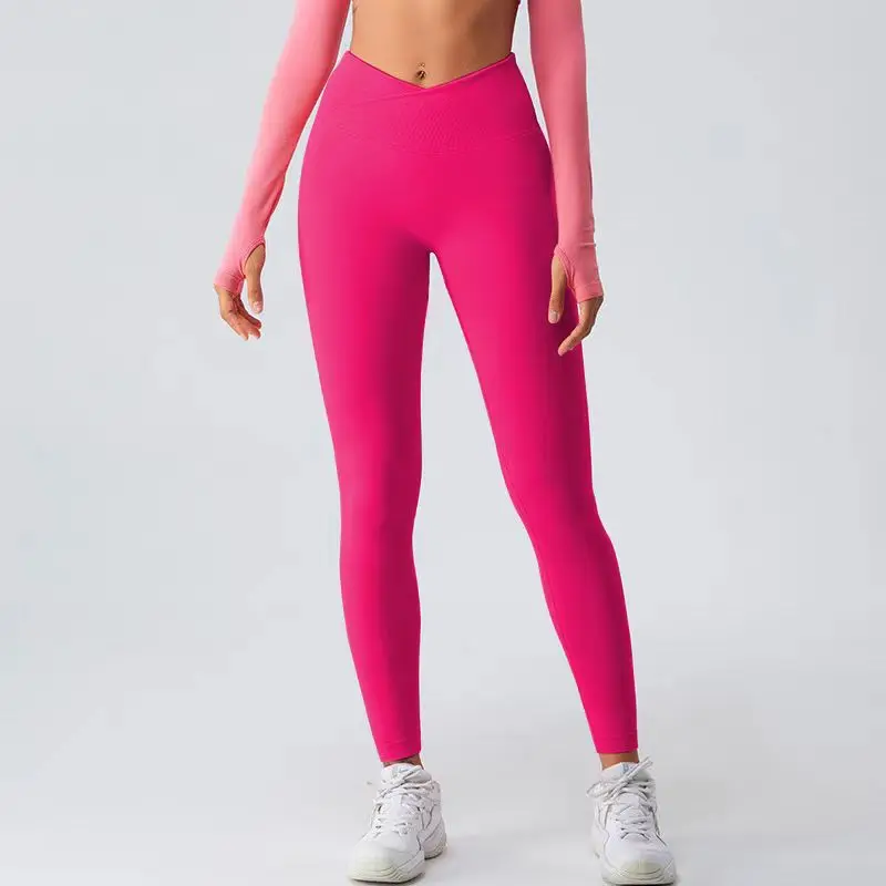 Women High-end Yoga Pants Fitness Leggings High elastic Sports Pants Push UP Tights Running Leggings Breathable Gym Leggings image 4