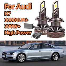 LSlight 2Pcs Canbus H7 LED Headlight Bulbs 300W 30000LM Super Bright Auto Car Head Lamps 12V For Audi A1 A2 A3 A4 A5 A6 A8 Q5 Q7