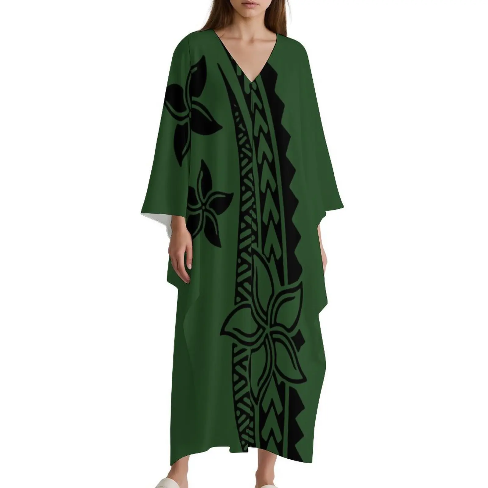 

Lagoon Mist Plus Midi Dress Customizable Polynesian Weekend Escape Tropical Breeze YearRound Statement Ready