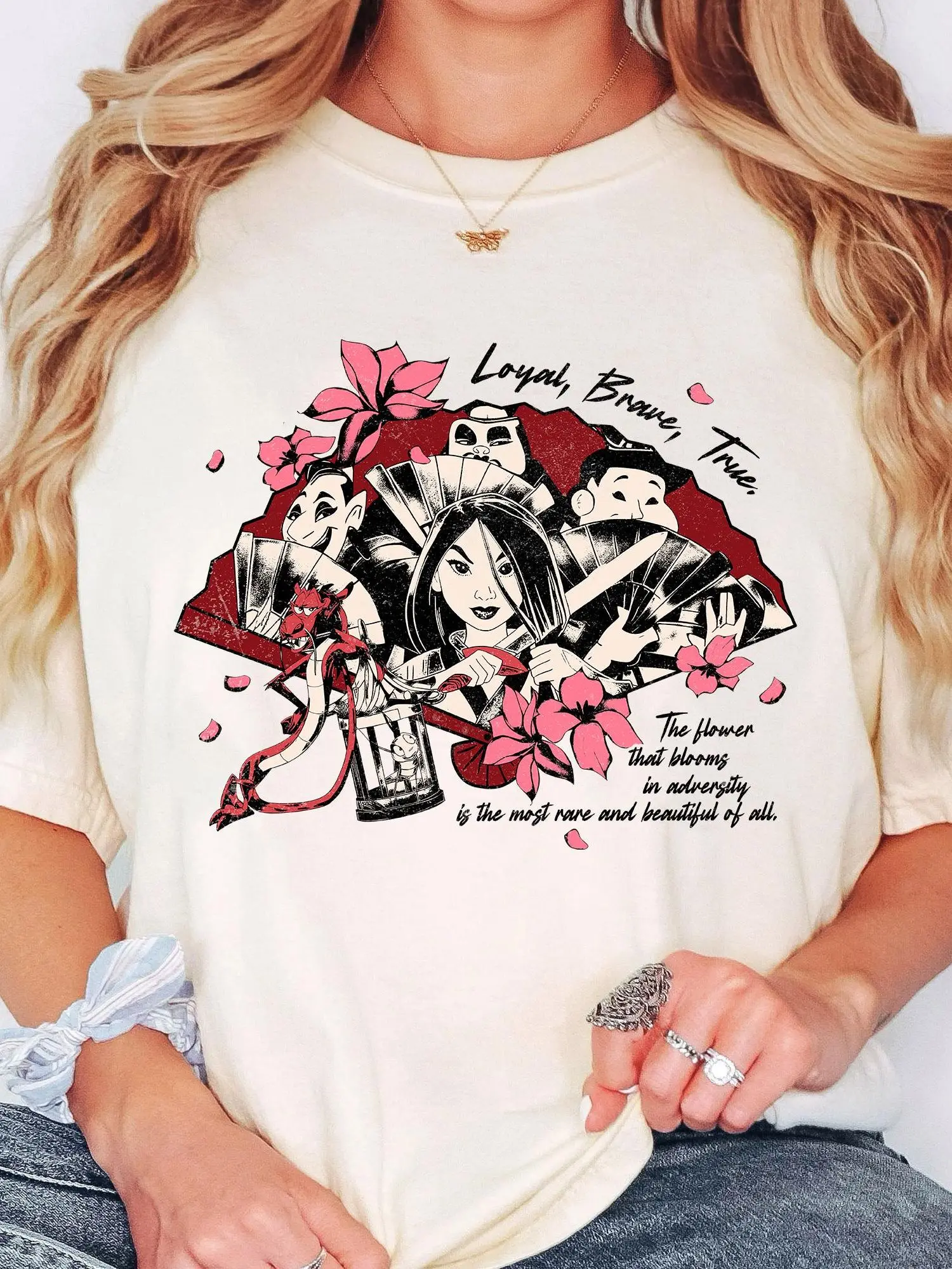 تيشيرتات مولان للرجال والنساء من ديزني - موشو، كريكي، ياو، هوديي رياضي كاجوال بأكمام قصيرة #2