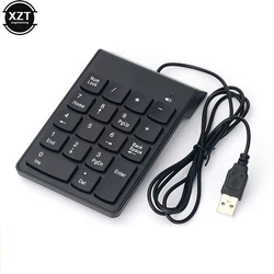 Teclado numérico Universal de 18 teclas, cable USB, Mini teclado numérico, teclas para ordenador portátil, PC de escritorio, teclado numérico, contador