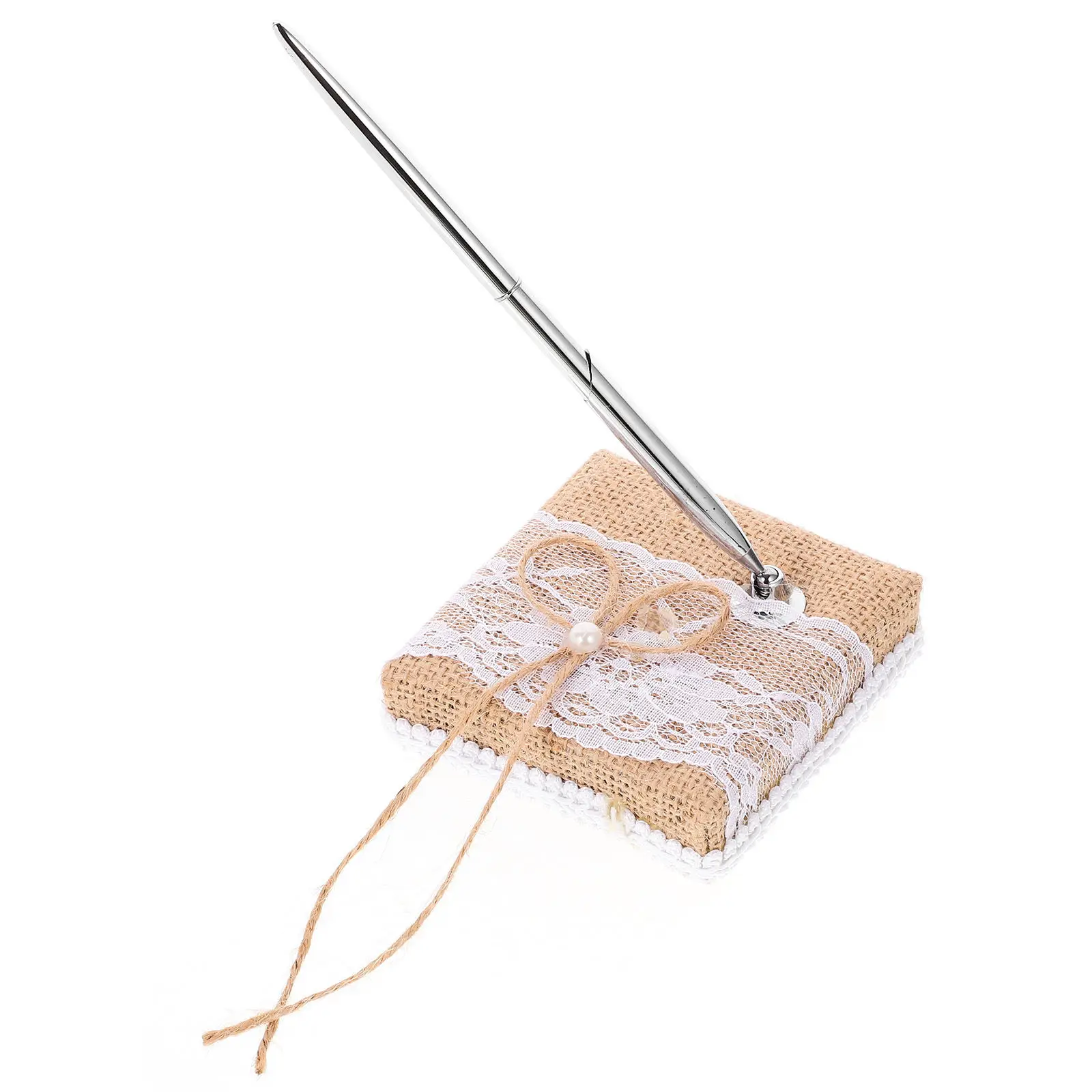 

Изысканная свадебная ручка с льняной и стальной текстурой, шикарный дизайн, безопасный и практичный подарок на свадьбу, годовщину, день рождения, для встреч