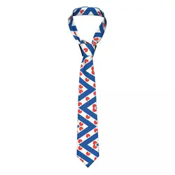 Classic Friesland Flag Ties for Wedding Custom Men Netherlands Holland Necktie