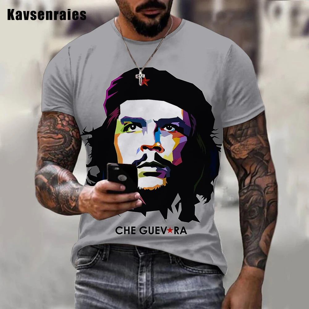 New High Quality Hero Che Guevara Printed 3D T-shirt Men Women Summer Fashion Casual T Shirts Harajuku Streetwear Oversized Tops