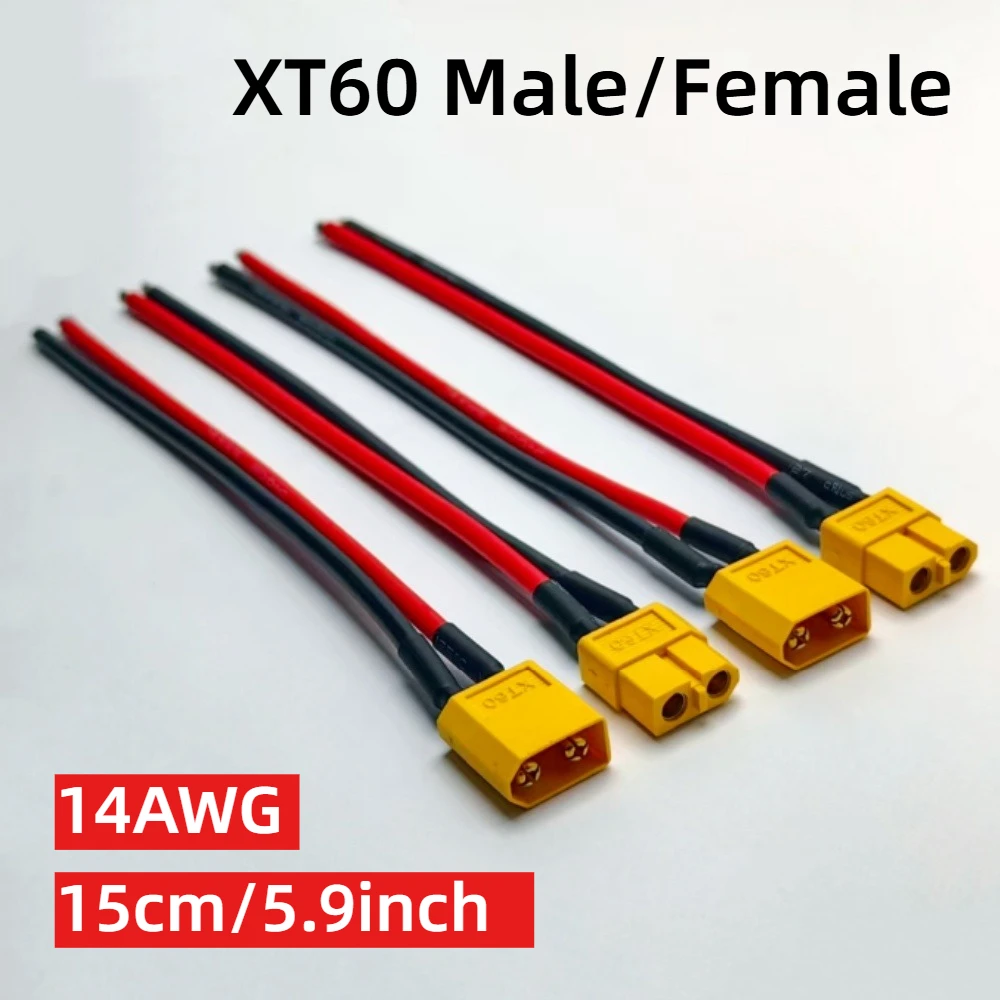 XT60 Männlich Weiblich Stecker Stecker mit 15 cm 14AWG Silikon Draht Kabel Für RC Flugzeug Lipo Batterie ESC FPV Drone auto Boot